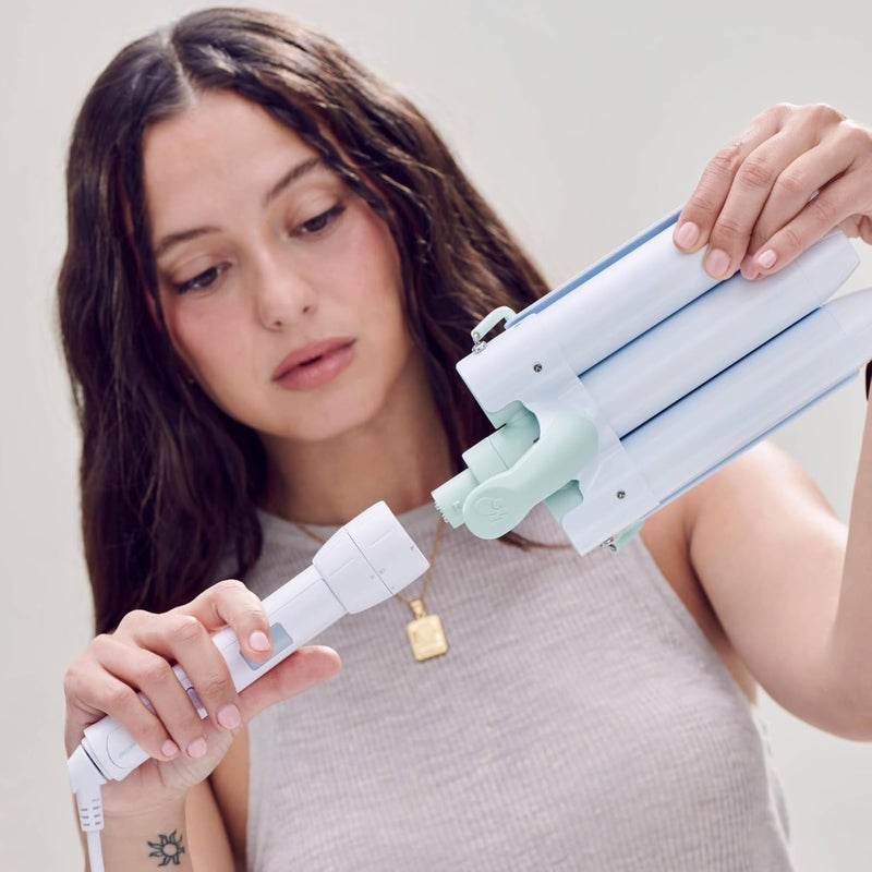 mane -tain the Waves Kit - 1.25" 3 Barrel Hair Waver Styling Attachment & Power Bottom Base to Attach Multiple Hair Styling Irons - For Long-Lasting, Shiny Loose Curls & Beach Waves (2 Count) - Image 2